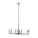 Generation Lighting Canada - Eight Light Linear Chandelier - Ansley - Aged Iron- Union Lighting Luminaires Decor