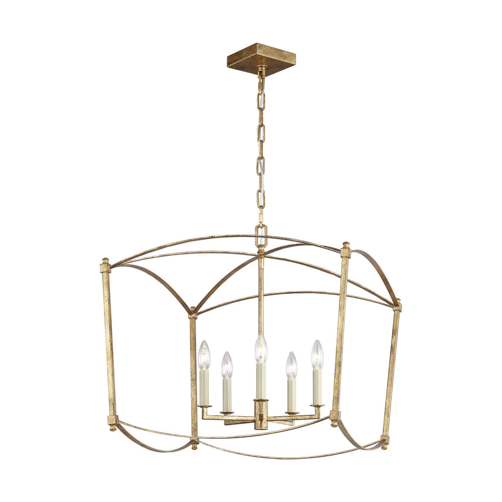 Visual Comfort Studio Canada - Five Light Lantern - Thayer - Antique Gild- Union Lighting Luminaires Decor