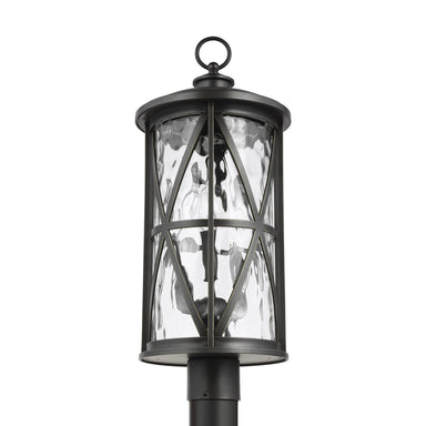 Generation Lighting Canada. - Three Light Outdoor Post Lantern - Millbrooke - Antique Bronze- Union Lighting Luminaires Decor