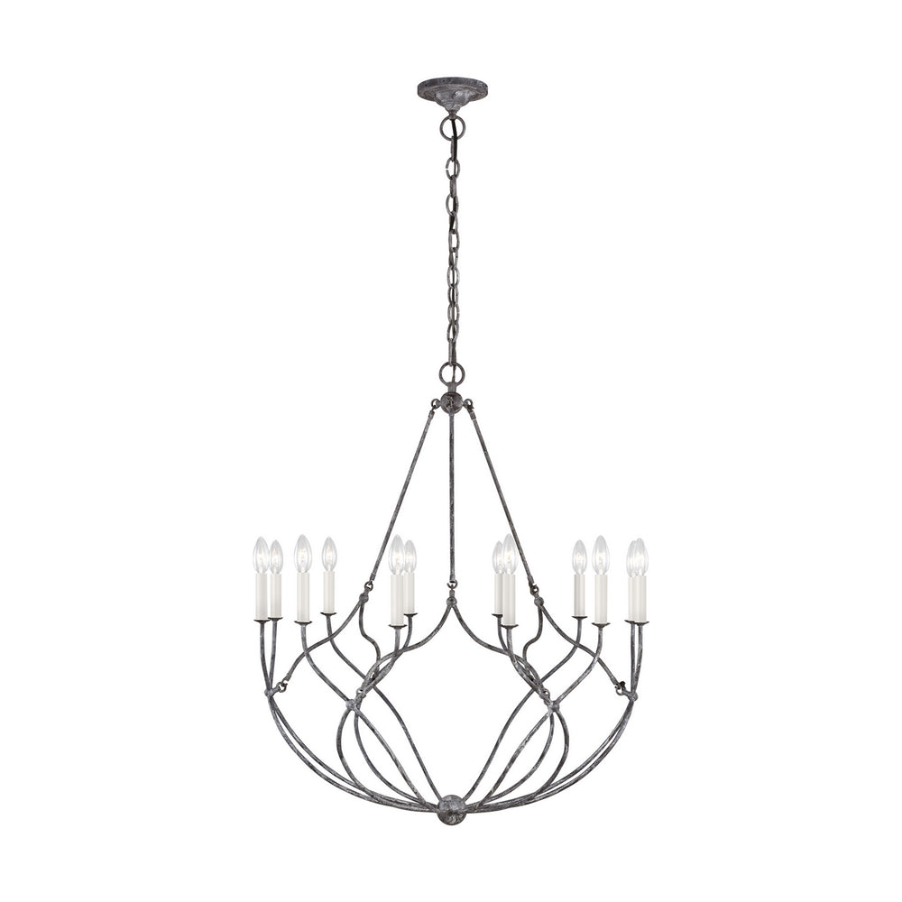 Visual Comfort Studio Canada - 12 Light Chandelier - Richmond - Weathered Galvanized- Union Lighting Luminaires Decor