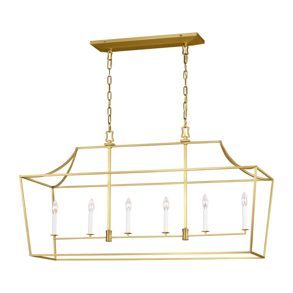 Visual Comfort Studio Canada - Six Light Linear Lantern - Southold - Burnished Brass- Union Lighting Luminaires Decor