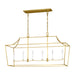 Visual Comfort Studio Canada - Six Light Linear Lantern - Southold - Burnished Brass- Union Lighting Luminaires Decor