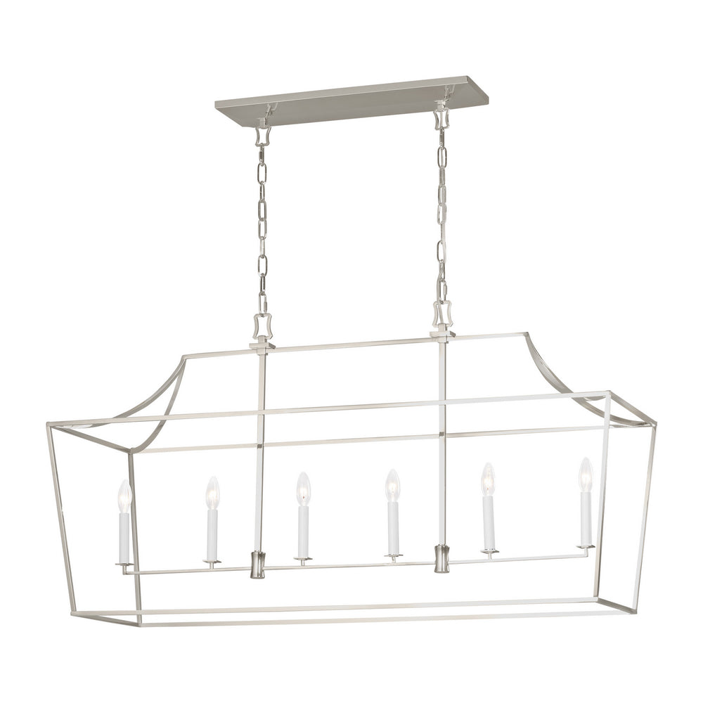 Visual Comfort Studio Canada - Six Light Linear Lantern - Southold - Polished Nickel- Union Lighting Luminaires Decor