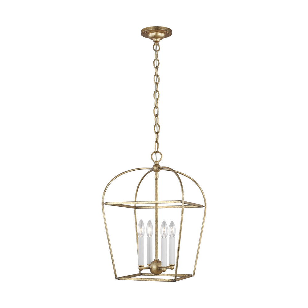 Visual Comfort Studio Canada - Four Light Lantern - Stonington - Antique Gild- Union Lighting Luminaires Decor