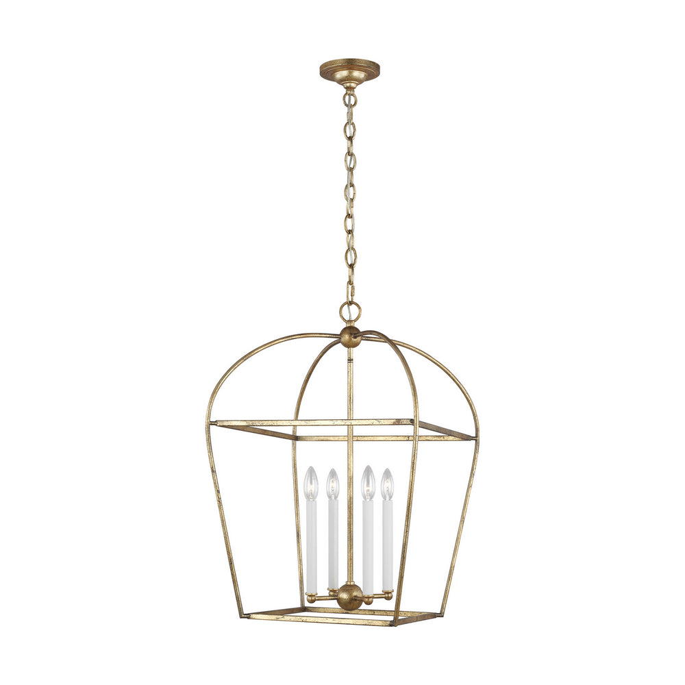 Visual Comfort Studio Canada - Four Light Lantern - Stonington - Antique Gild- Union Lighting Luminaires Decor