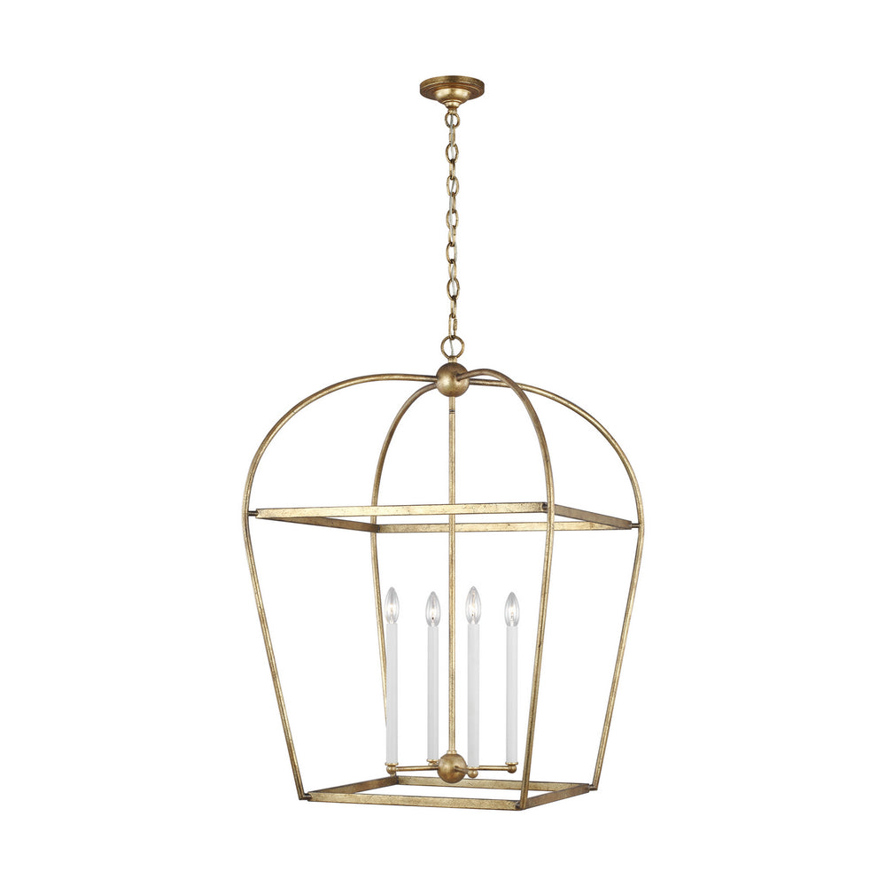 Visual Comfort Studio Canada - Four Light Lantern - Stonington - Antique Gild- Union Lighting Luminaires Decor