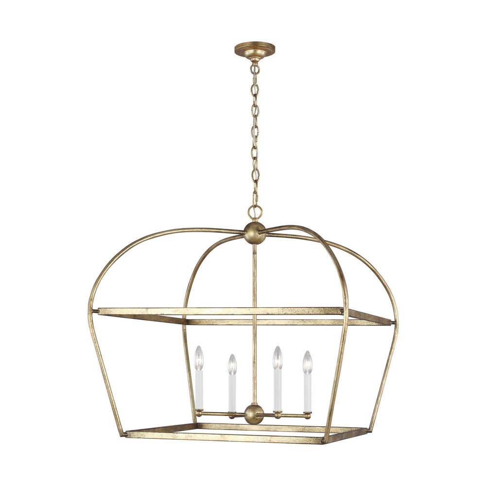 Visual Comfort Studio Canada - Four Light Lantern - Stonington - Antique Gild- Union Lighting Luminaires Decor