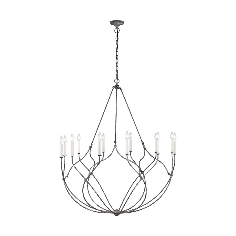 Visual Comfort Studio Canada - 12 Light Chandelier - Richmond - Weathered Galvanized- Union Lighting Luminaires Decor