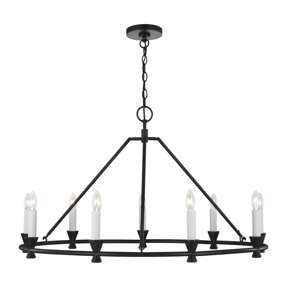 Visual Comfort Studio Canada - Nine Light Chandelier - Keystone - Aged Iron- Union Lighting Luminaires Decor