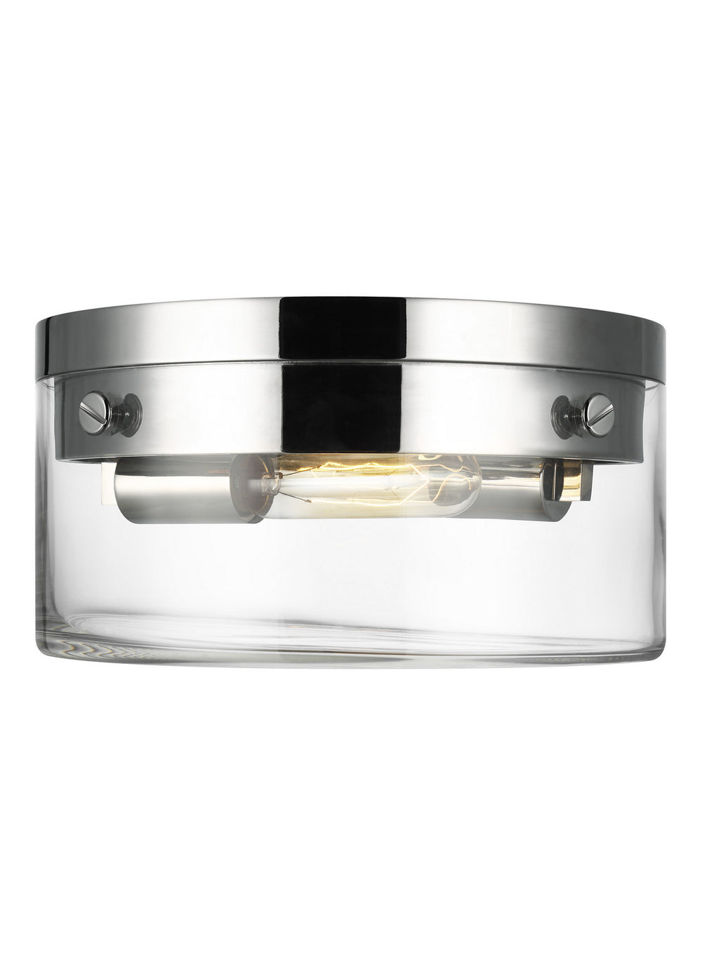 Visual Comfort Studio Canada - Two Light Flush Mount - Garrett - Polished Nickel- Union Lighting Luminaires Decor