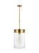 Visual Comfort Studio Canada - One Light Pendant - Garrett - Burnished Brass- Union Lighting Luminaires Decor