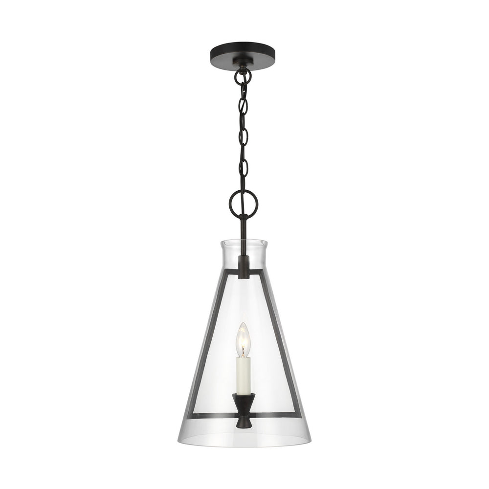 Visual Comfort Studio Canada - One Light Pendant - Keystone - Aged Iron- Union Lighting Luminaires Decor