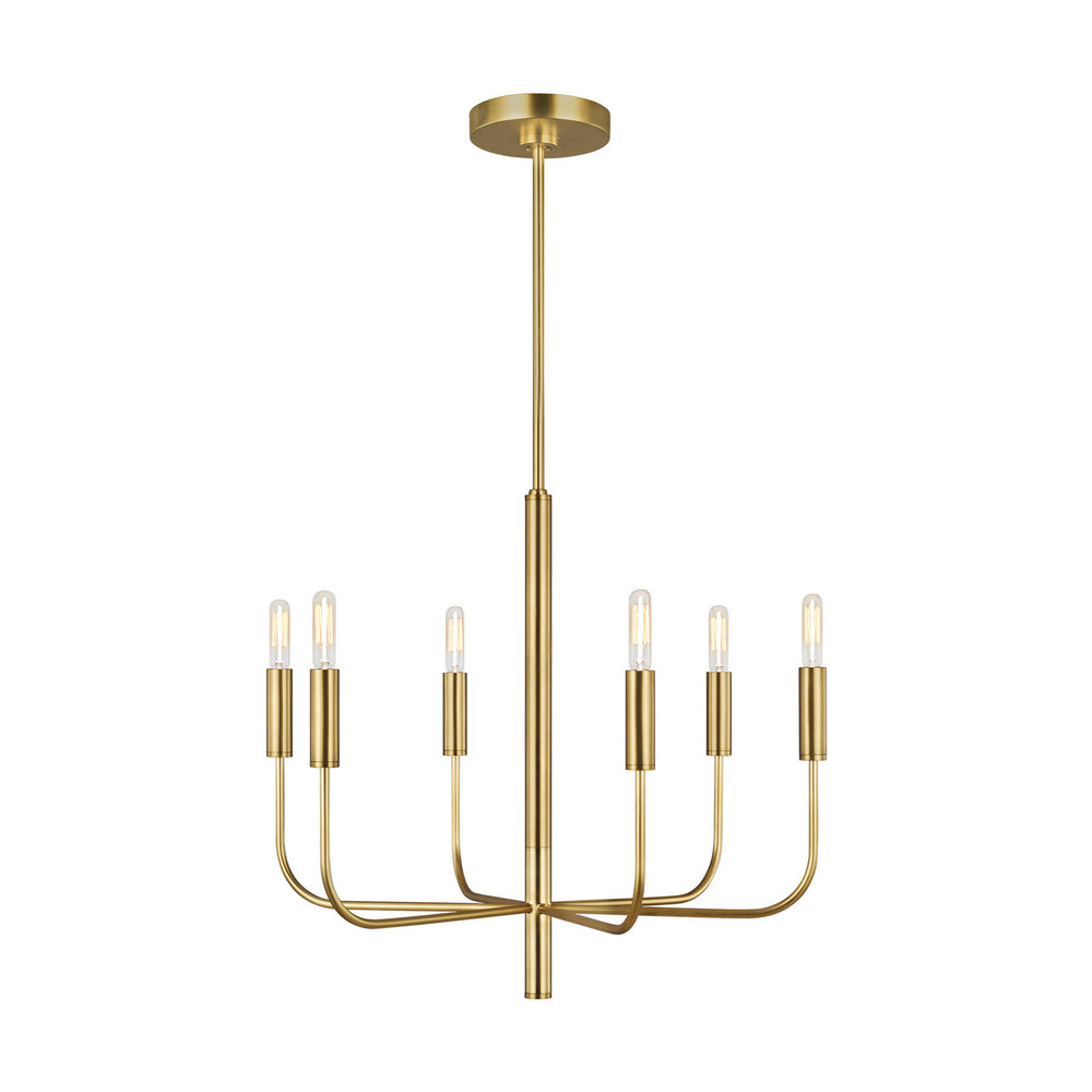 Visual Comfort Studio Canada - Six Light Chandelier - Brianna - Burnished Brass- Union Lighting Luminaires Decor