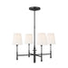 Visual Comfort Studio Canada - Four Light Chandelier - Capri - Aged Iron- Union Lighting Luminaires Decor