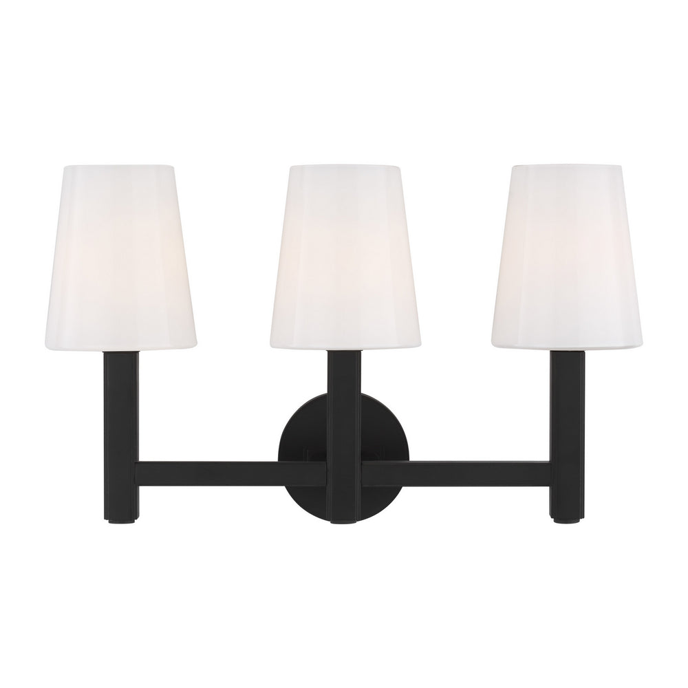 Visual Comfort Studio Canada - Three Light Vanity - Logan - Aged Iron- Union Lighting Luminaires Decor