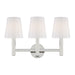Visual Comfort Studio Canada - Three Light Vanity - Logan - Polished Nickel- Union Lighting Luminaires Decor