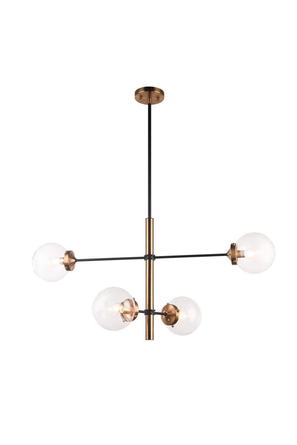 Matteo Canada - Four Light Pendant - Enchant - Aged Gold Brass- Union Lighting Luminaires Decor