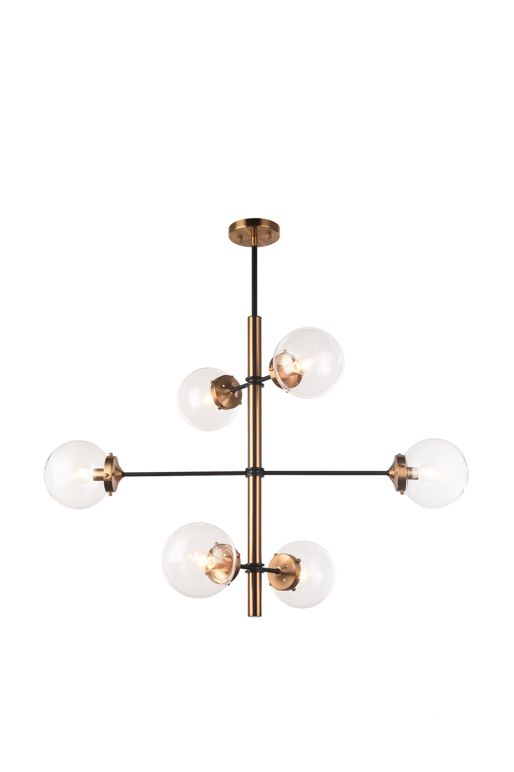 Matteo Canada - Six Light Chandelier - Enchant - Aged Gold Brass- Union Lighting Luminaires Decor
