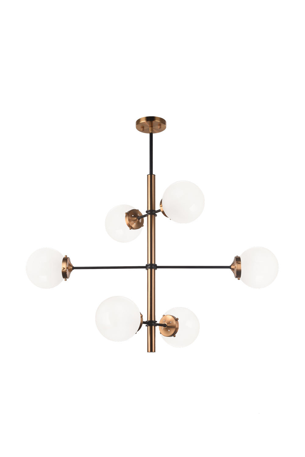 Matteo Canada - Six Light Chandelier - Enchant - Aged Gold Brass- Union Lighting Luminaires Decor