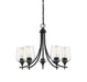 Savoy House - Five Light Chandelier - Octave - Black- Union Lighting Luminaires Decor