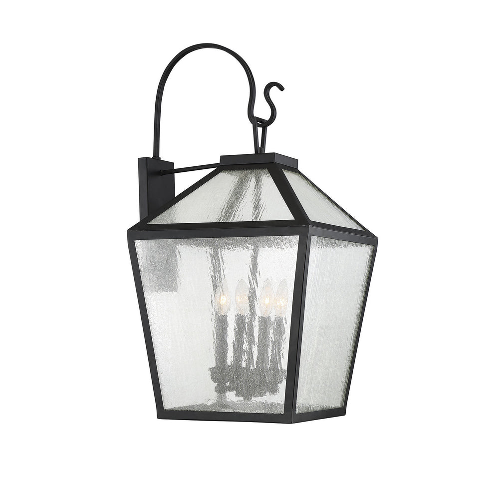 Savoy House Canada - Four Light Outdoor Wall Lantern - Woodstock - Black- Union Lighting Luminaires Decor