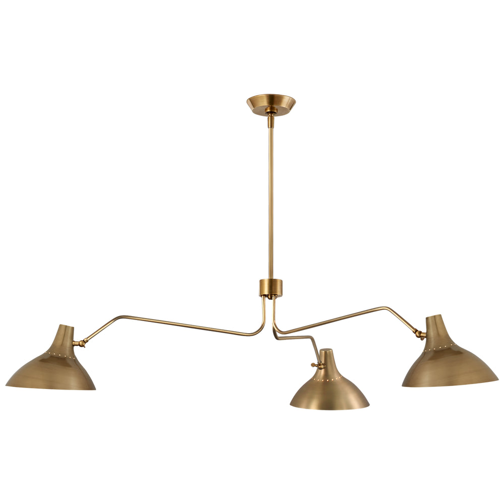 Visual Comfort Signature Canada - Three Light Chandelier - Charlton - Hand-Rubbed Antique Brass- Union Lighting Luminaires Decor