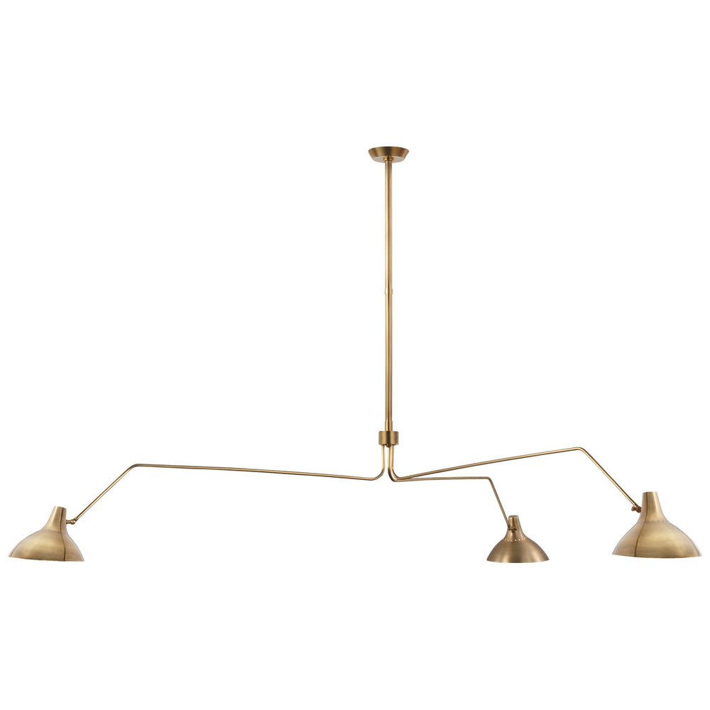 Visual Comfort Signature Canada - Three Light Chandelier - Charlton - Hand-Rubbed Antique Brass- Union Lighting Luminaires Decor
