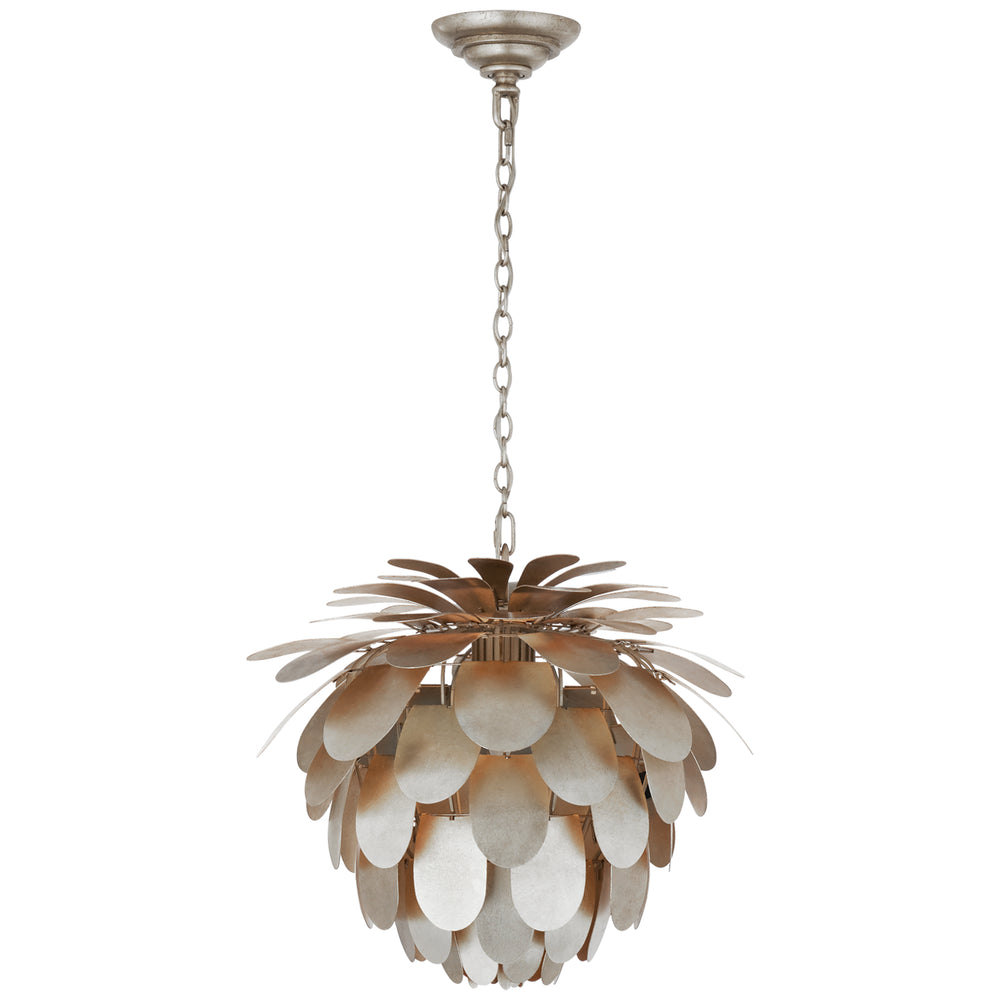 Visual Comfort Signature Canada - One Light Chandelier - Cynara - Burnished Silver Leaf- Union Lighting Luminaires Decor