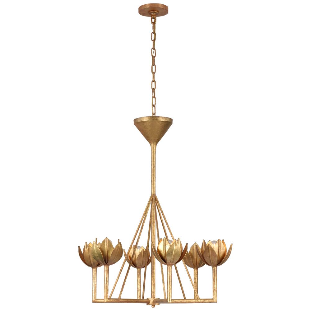 Visual Comfort Signature Canada - Six Light Chandelier - Alberto - Antique Gold Leaf- Union Lighting Luminaires Decor