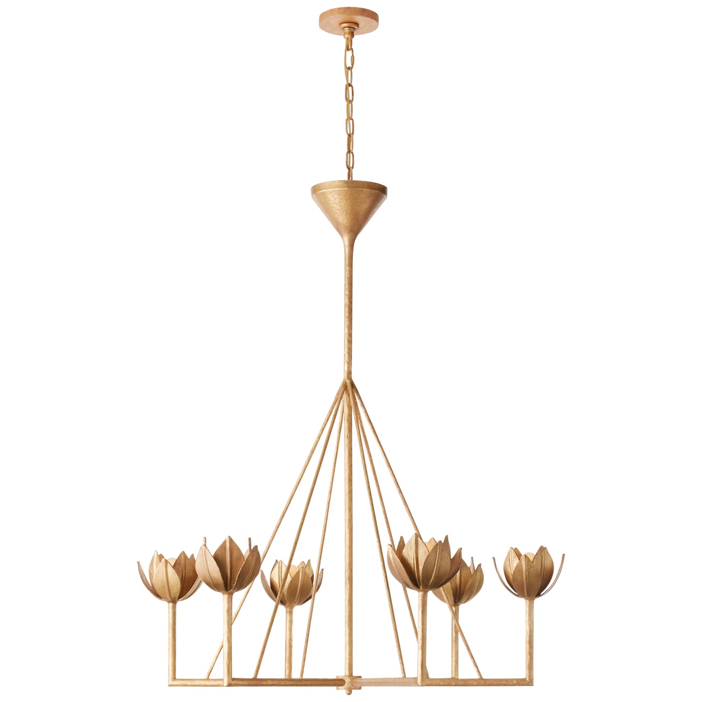 Visual Comfort Signature Canada - Six Light Chandelier - Alberto - Antique Gold Leaf- Union Lighting Luminaires Decor