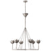 Visual Comfort Signature Canada - Six Light Chandelier - Alberto - Burnished Silver Leaf- Union Lighting Luminaires Decor