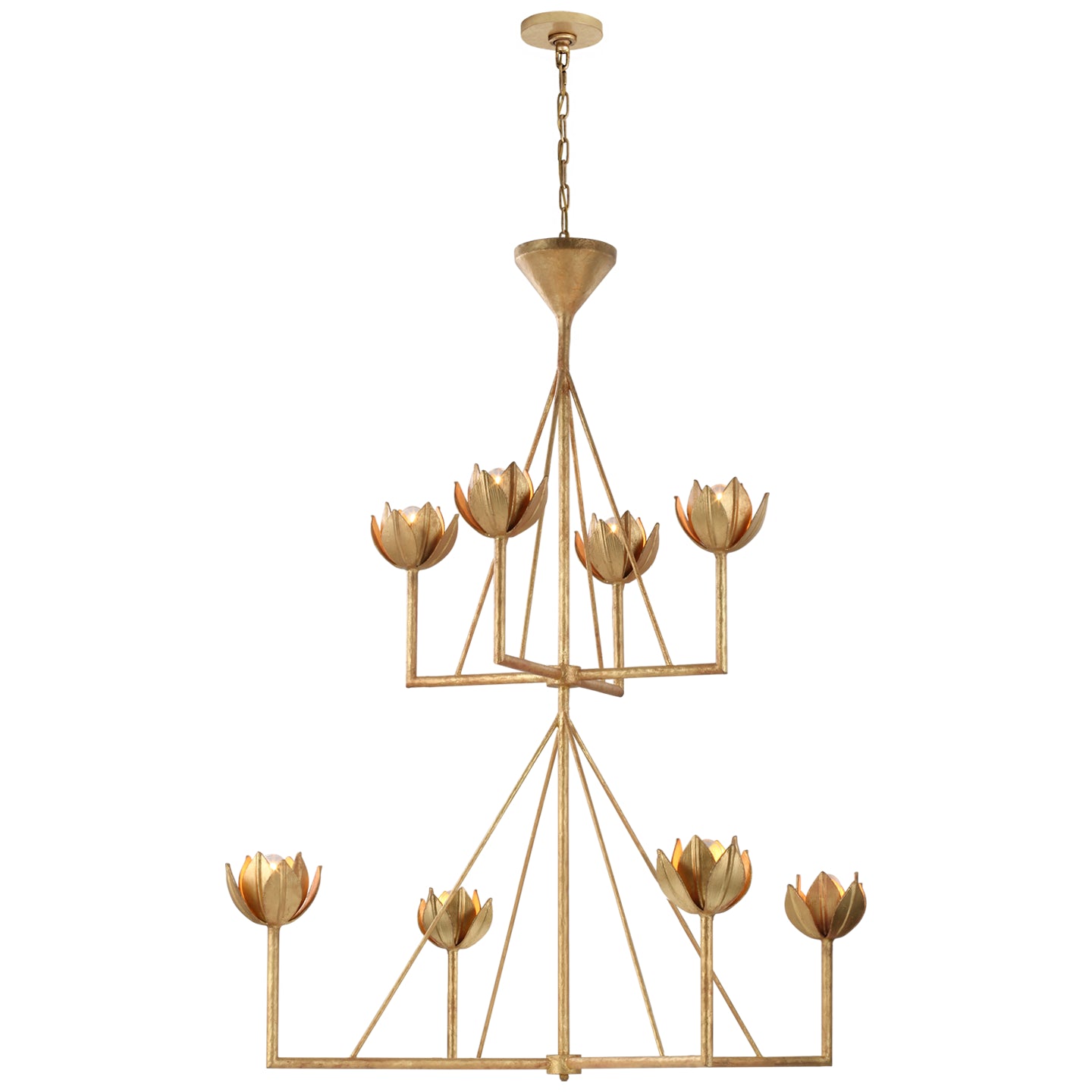 Visual Comfort Signature Canada - Eight Light Chandelier - Alberto - Antique Gold Leaf- Union Lighting Luminaires Decor