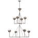 Visual Comfort Signature Canada - Eight Light Chandelier - Alberto - Burnished Silver Leaf- Union Lighting Luminaires Decor