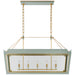 Visual Comfort Signature Canada - Five Light Linear Lantern - Caddo - Celadon and Gild- Union Lighting Luminaires Decor