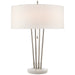 Visual Comfort Signature Canada - Two Light Table Lamp - Stefano - Polished Nickel and White Marble- Union Lighting Luminaires Decor