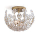 Regina Andrew Canada - Two Light Flush Mount - Charlotte - Natural Brass- Union Lighting Luminaires Decor
