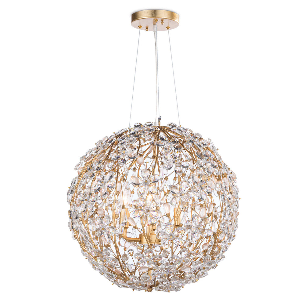 Regina Andrew Canada - Six Light Chandelier - Cheshire - Gold Leaf- Union Lighting Luminaires Decor