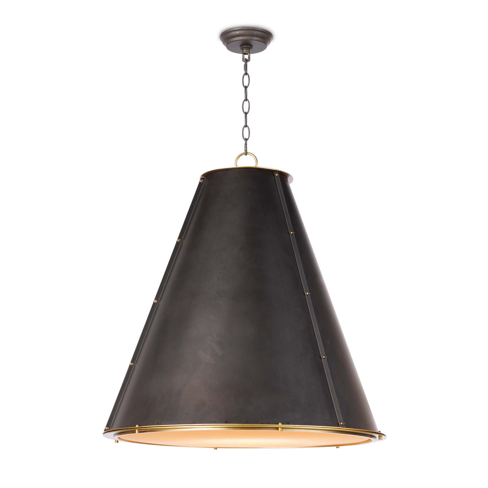 Regina Andrew Canada - Three Light Chandelier - French - Blackened Brass- Union Lighting Luminaires Decor
