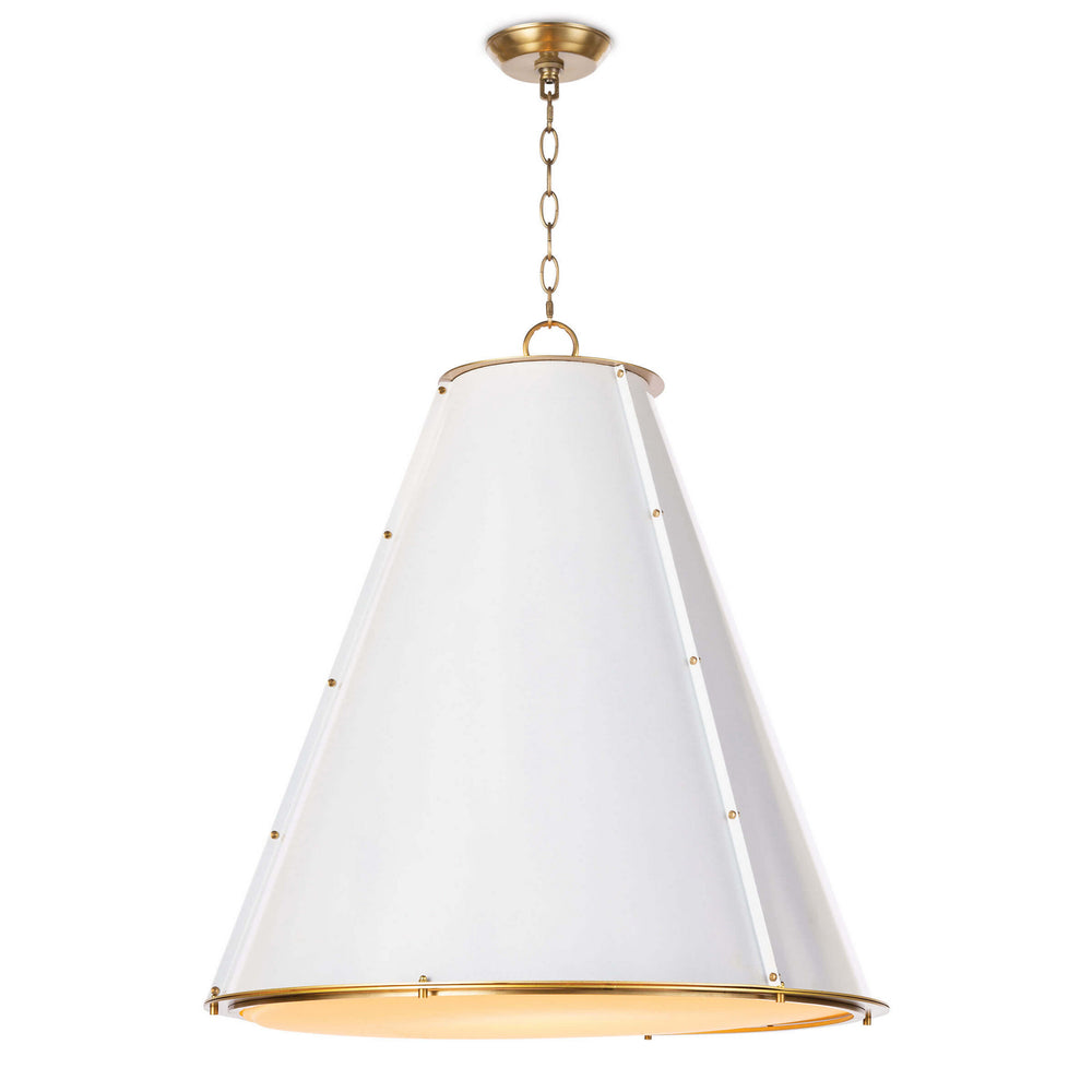 Regina Andrew Canada - Three Light Chandelier - French - White- Union Lighting Luminaires Decor