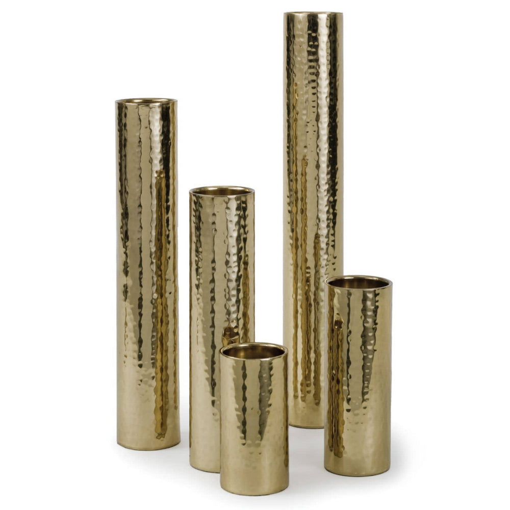 Regina Andrew Canada - Vase - Hammered - Polished Brass- Union Lighting Luminaires Decor