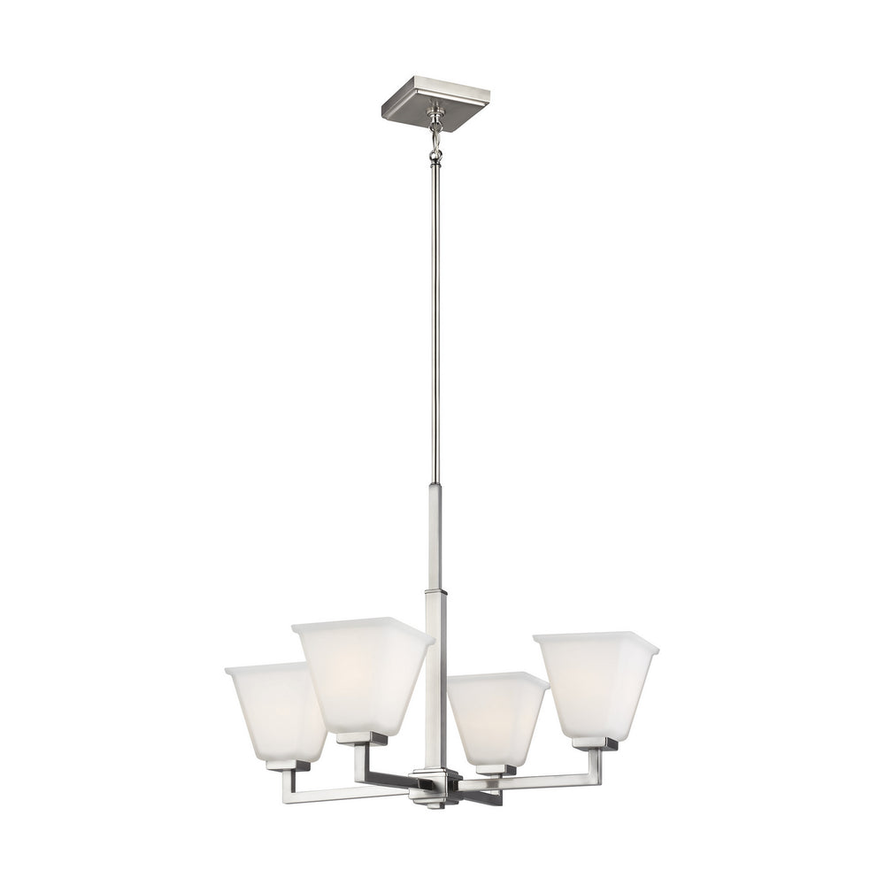Generation Lighting Canada - Four Light Chandelier - Ellis Harper - Brushed Nickel- Union Lighting Luminaires Decor