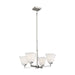 Generation Lighting Canada - Four Light Chandelier - Ellis Harper - Brushed Nickel- Union Lighting Luminaires Decor