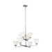 Generation Lighting Canada - Eight Light Chandelier - Ellis Harper - Brushed Nickel- Union Lighting Luminaires Decor