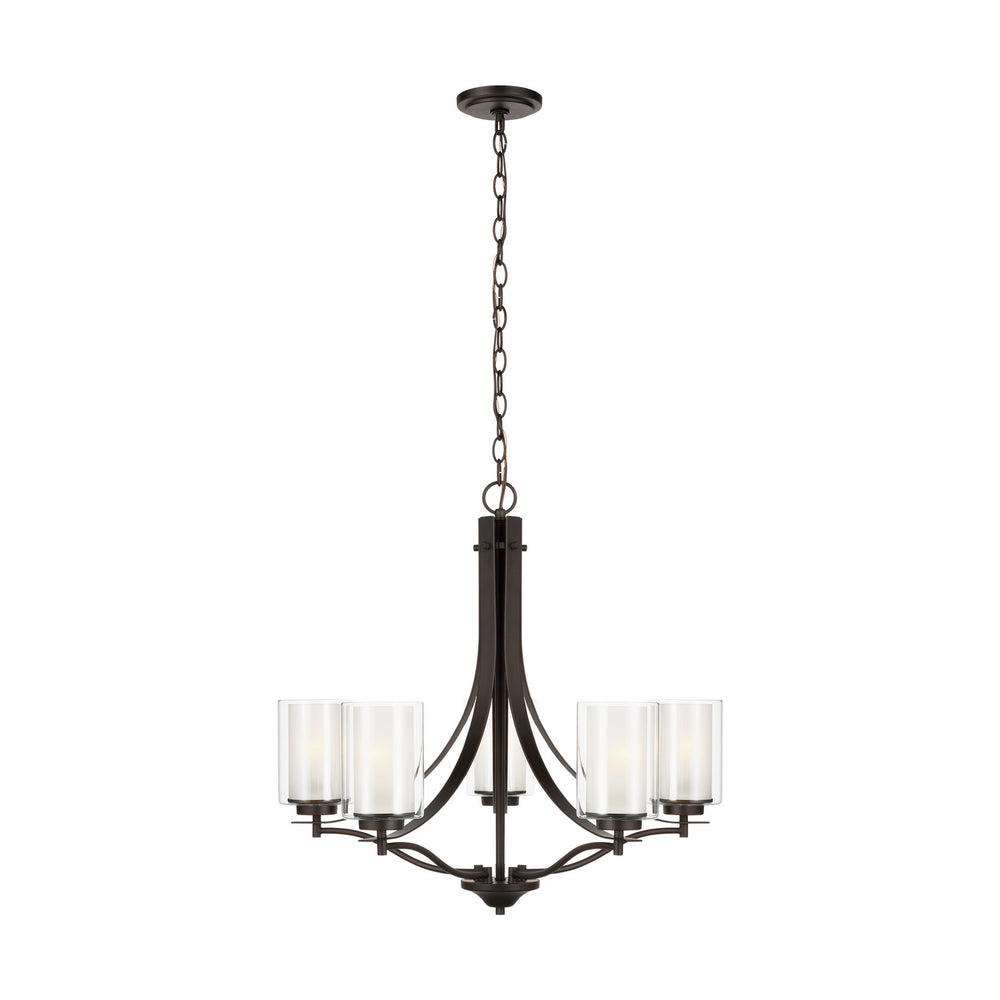 Generation Lighting Canada - Five Light Chandelier - Elmwood Park - Bronze- Union Lighting Luminaires Decor