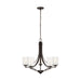 Generation Lighting Canada - Five Light Chandelier - Elmwood Park - Bronze- Union Lighting Luminaires Decor