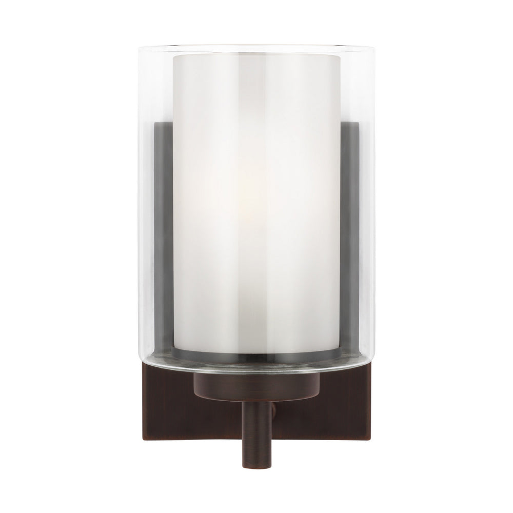 Generation Lighting Canada - One Light Wall / Bath Sconce - Elmwood Park - Bronze- Union Lighting Luminaires Decor