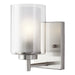 Generation Lighting Canada - One Light Wall / Bath Sconce - Elmwood Park - Brushed Nickel- Union Lighting Luminaires Decor
