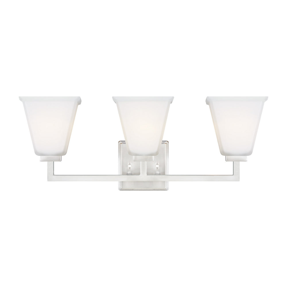Generation Lighting Canada - Three Light Wall / Bath - Ellis Harper - Brushed Nickel- Union Lighting Luminaires Decor