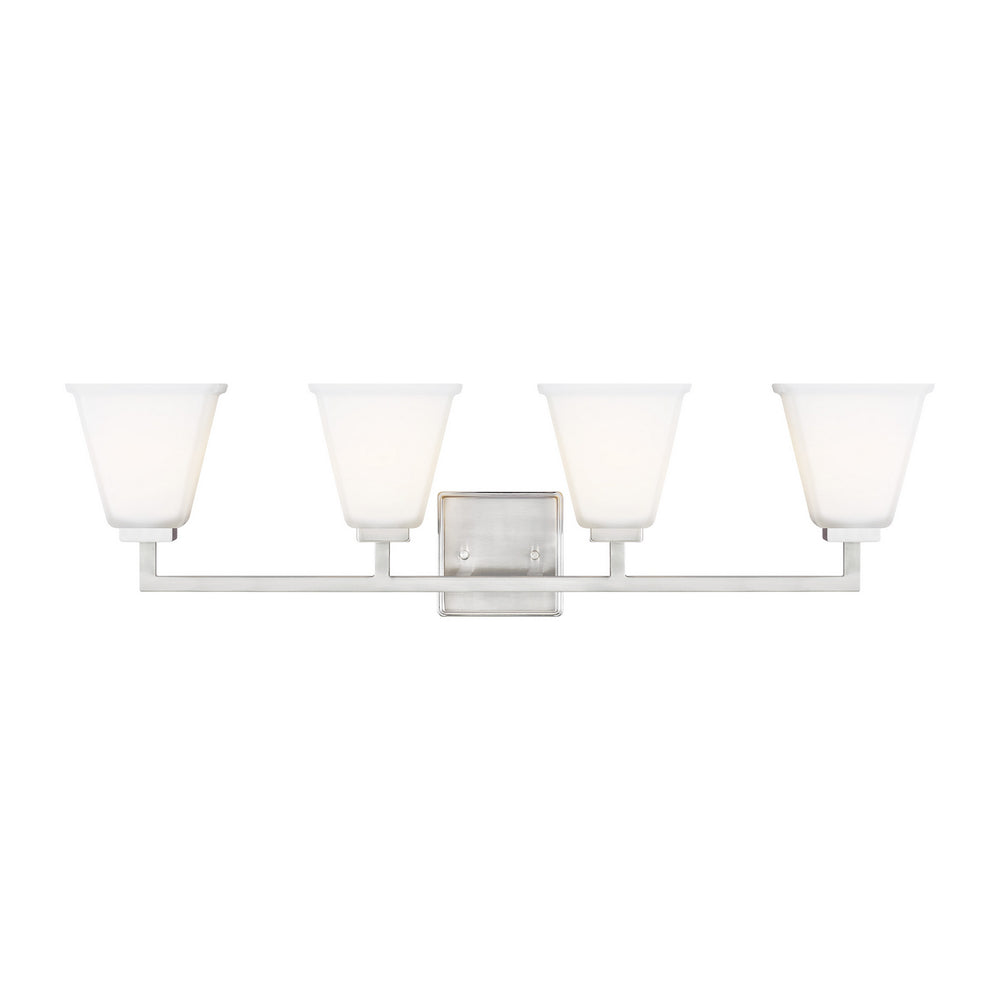 Generation Lighting Canada - Four Light Wall / Bath - Ellis Harper - Brushed Nickel- Union Lighting Luminaires Decor