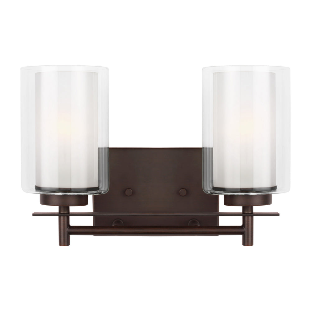 Generation Lighting Canada - Two Light Wall / Bath - Elmwood Park - Bronze- Union Lighting Luminaires Decor